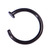Black Steel Open Nose Ring - SKU 13068