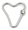 Steel Jewelled Heart Ring - SKU 13137