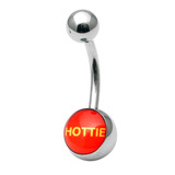 Steel Logo Belly Bars - Words Hottie