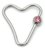 Steel Jewelled Heart Ring - SKU 13176