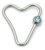 Steel Jewelled Heart Ring - SKU 13177