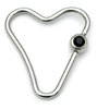 Steel Jewelled Heart Ring - SKU 13178