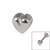 Steel Threaded Attachment - 1.2mm Cast Steel Heart - SKU 13197