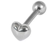 Steel Barbell with Cast Steel Attachment 1.6mm 1.6mm, 14mm, Heart