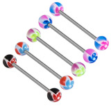 Acrylic Windmill Barbell 1.6x16mm / 5 / Pack of all 5 shown