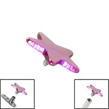 Titanium Star for Internal Thread shafts in 1.6mm. Also fits Dermal Anchor 4mm, Purple