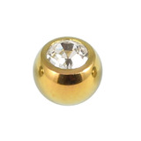 Titanium Threaded Jewelled Balls 1.6x5mm - SKU 1331