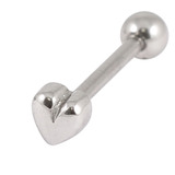Steel Barbell with Cast Steel Attachment 1.2mm 1.2mm, 10mm, Heart