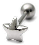 Steel Barbell with Cast Steel Attachment 1.6mm 1.6mm, 12mm, Star