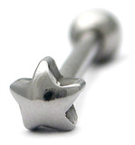 Steel Barbell with Cast Steel Attachment 1.6mm 1.6mm, 16mm, Star (small)