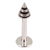 Steel Labret with Steel Saturn Cone 1.2mm 6 / black