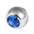 Titanium Threaded Jewelled Balls 1.6x5mm - SKU 1346
