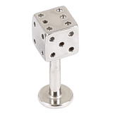 Steel Labrets with Steel Attachments 1.6mm 1.6 / 8 / Steel Labret with Steel Dice