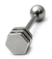 Steel Barbell with Steel Attachments 1.6mm Default / 12 / 1.6G barbell with Bolt