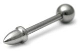 Steel Barbell with Steel Attachments 1.6mm Default / 12 / 1.6G barbell with Bullet