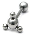 Steel Barbell with Steel Attachments 1.6mm Default / 14 / 1.6G barbell with Asteroid