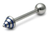 Steel Barbell with Steel Saturn Cones 1.6mm 16 / blue / 4