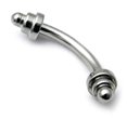Steel Micro Curved Barbell with Steel Attachments 1.2mm 8 / 1.2G banana with micro-step cones