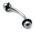 Steel Micro Curved Barbell with Steel Attachments 1.2mm 8 / 1.2G banana with UFO balls
