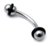 Steel Micro Curved Barbell with Steel Attachments 1.2mm - SKU 13603
