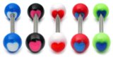 Acrylic Sweetheart Barbell 1.6x16mm / 6 / Pack of all 5 shown