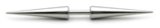 Steel Spiked Barbell 6 / Spike is 1.6 x 4mm base x 20mm length
