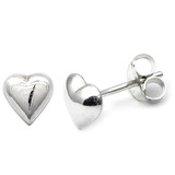 Sterling Silver Studs ST15 Heart - SKU 13680