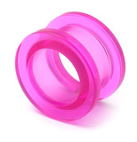 Acrylic Screw Flesh Tunnel 10-24mm 16mm, Purple