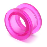 Acrylic Screw Flesh Tunnel 10-24mm 18mm, Purple