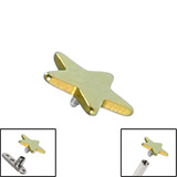 Titanium Star for Internal Thread shafts in 1.6mm. Also fits Dermal Anchor - SKU 13695