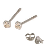 Silver Crystal Studs ST11 - ST12 - ST13 - Claw Set - SKU 13714