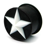Silicone Star Plug 14mm, White Star