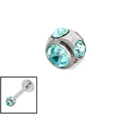 Steel Multi-Gem Jewelled Ball 1.2mm - SKU 13835