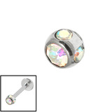 Steel Multi-Gem Jewelled Ball 1.2mm - SKU 13836