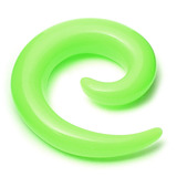 Acrylic Neon Spiral Stretchers 3mm, Green