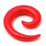 Acrylic Neon Spiral Stretchers 6mm, Red