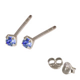 Silver Crystal Studs ST11 - ST12 - ST13 - Claw Set - SKU 14075