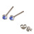 Silver Crystal Studs ST11 - ST12 - ST13 - Claw Set - SKU 14075