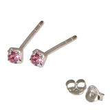 Silver Crystal Studs ST11 - ST12 - ST13 - Claw Set - SKU 14076