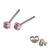 Silver Crystal Studs ST11 - ST12 - ST13 - Claw Set - SKU 14076