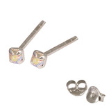 Silver Crystal Studs ST11 - ST12 - ST13 - Claw Set - SKU 14078