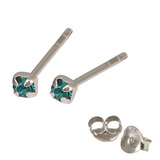 Silver Crystal Studs ST11 - ST12 - ST13 - Claw Set - SKU 14081