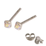 Silver Crystal Studs ST11 - ST12 - ST13 - Claw Set - SKU 14082