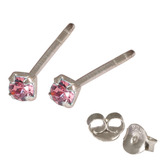 Silver Crystal Studs ST11 - ST12 - ST13 - Claw Set - SKU 14084