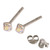 Silver Crystal Studs ST11 - ST12 - ST13 - Claw Set - SKU 14086