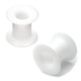Silicone Tunnels (Pairs) 5mm, White