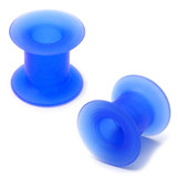 Silicone Tunnels (Pairs) 10mm, Blue