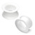 Silicone Tunnels (Pairs) 14mm, White - alternative image