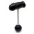 Acrylic Wee Willie Winkie Barbell 1.6mm, 10mm, Black - alternative image