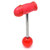 Acrylic Wee Willie Winkie Barbell 1.6mm, 12mm, Red - alternative image